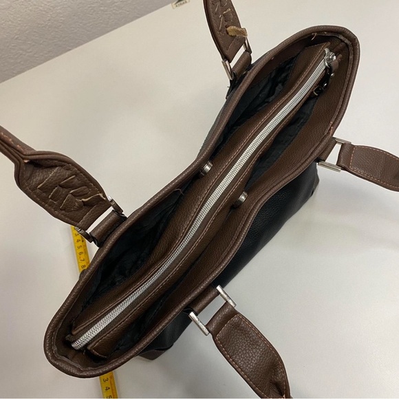 Rosetti Janet Tote Bag Faux Leather Black & Brown EUC - Picture 4 of 5